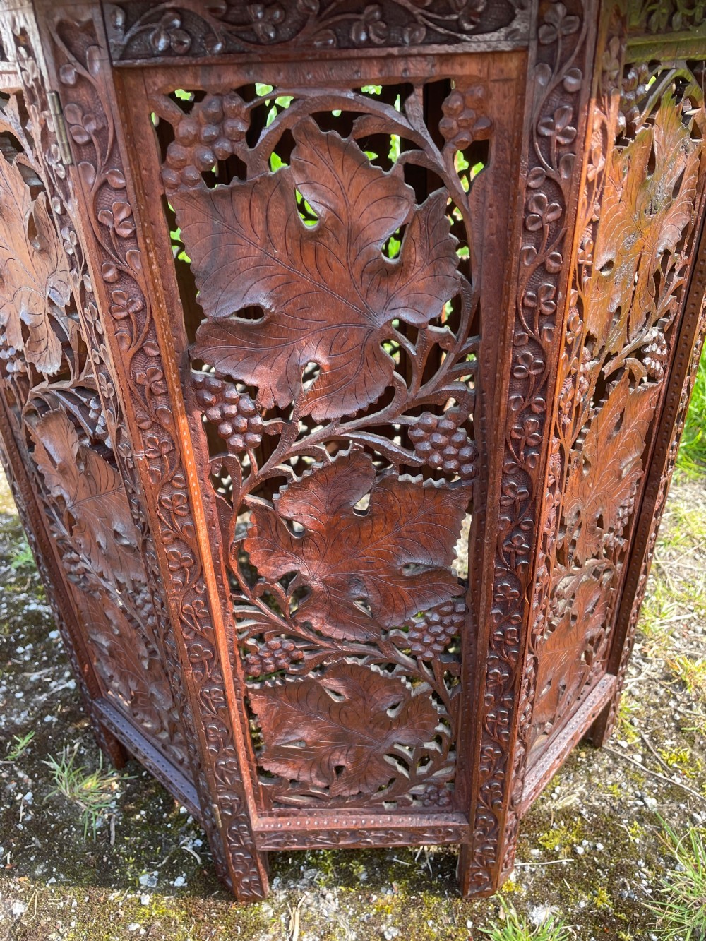 Anglo Indian carved octagonal table circa 1900 View IV