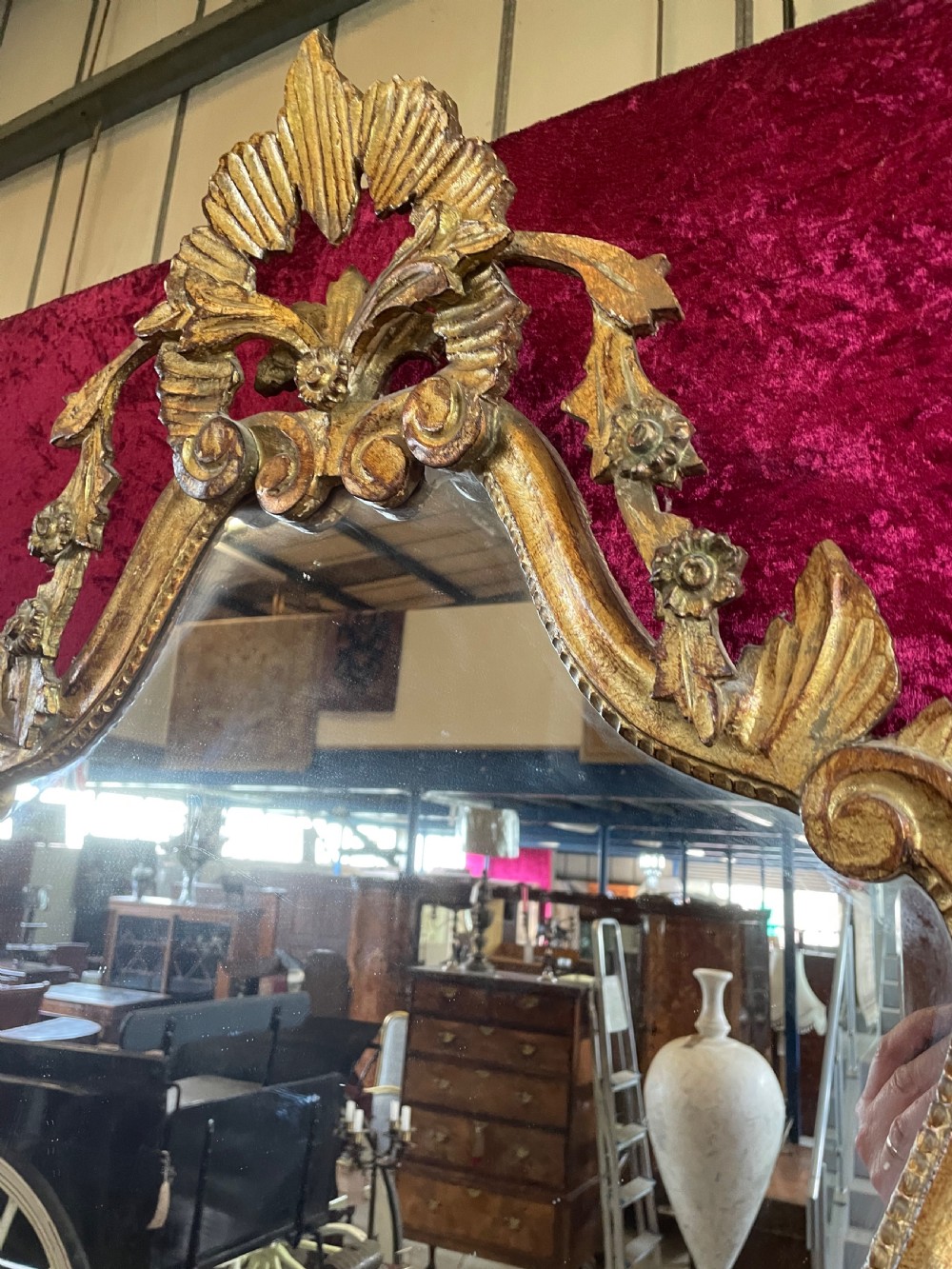 C19TH carved gilt-wood pier mirror View IV
