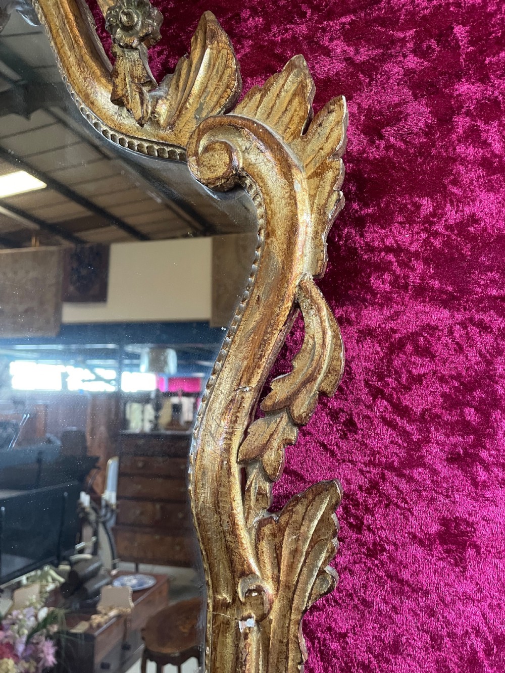 C19TH carved gilt-wood pier mirror View VI