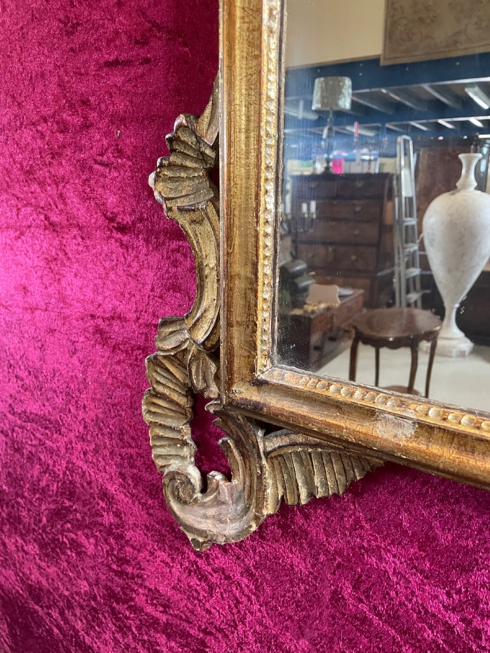 C19TH carved gilt-wood pier mirror View VII