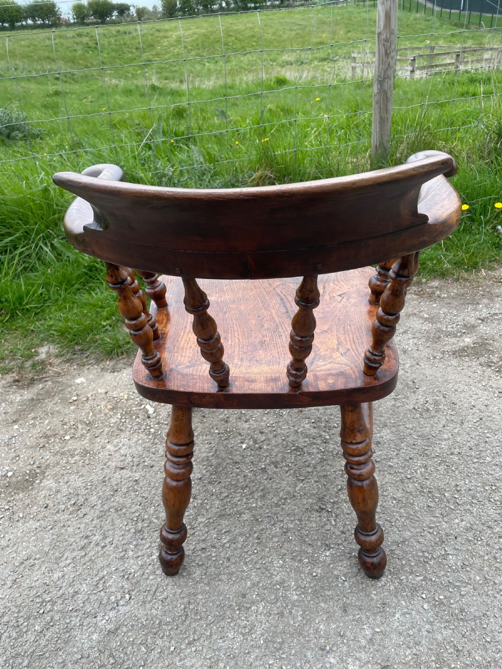 C19TH ash and elm smokers bow Windsor chair  View VIII