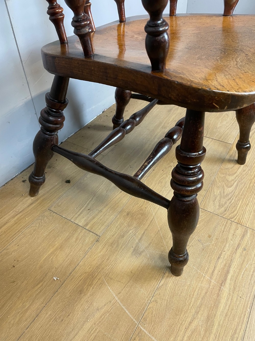 C19TH ash and elm smokers bow armchair  View VI