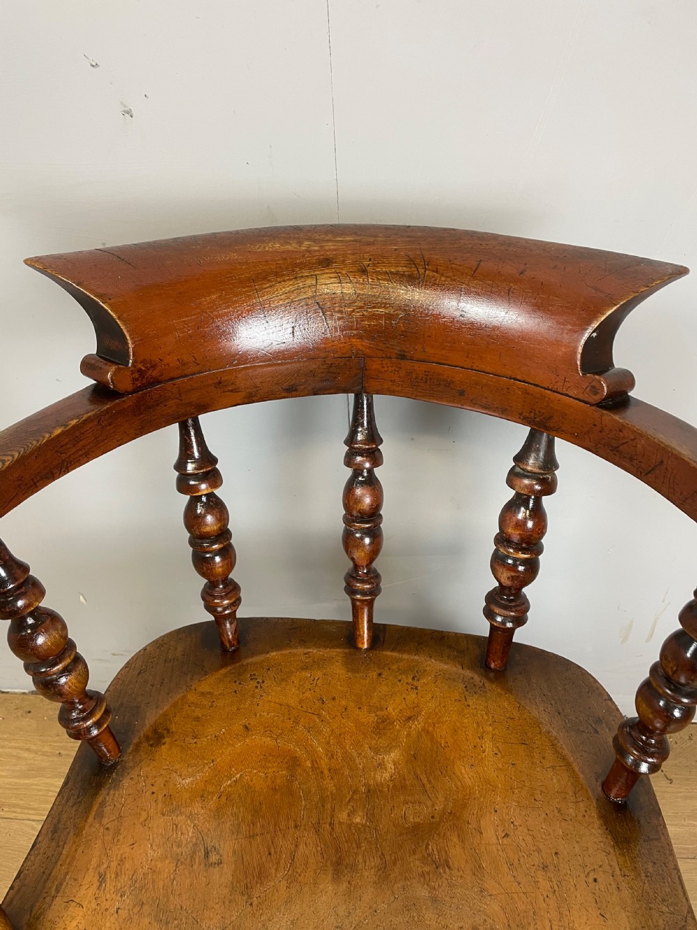 C19TH ash and elm smokers bow armchair  View IX