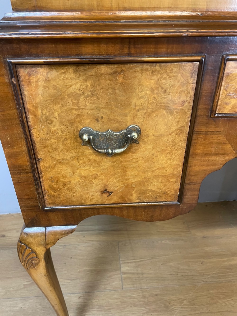 Burr walnut chest on stand circa 1920 View VI