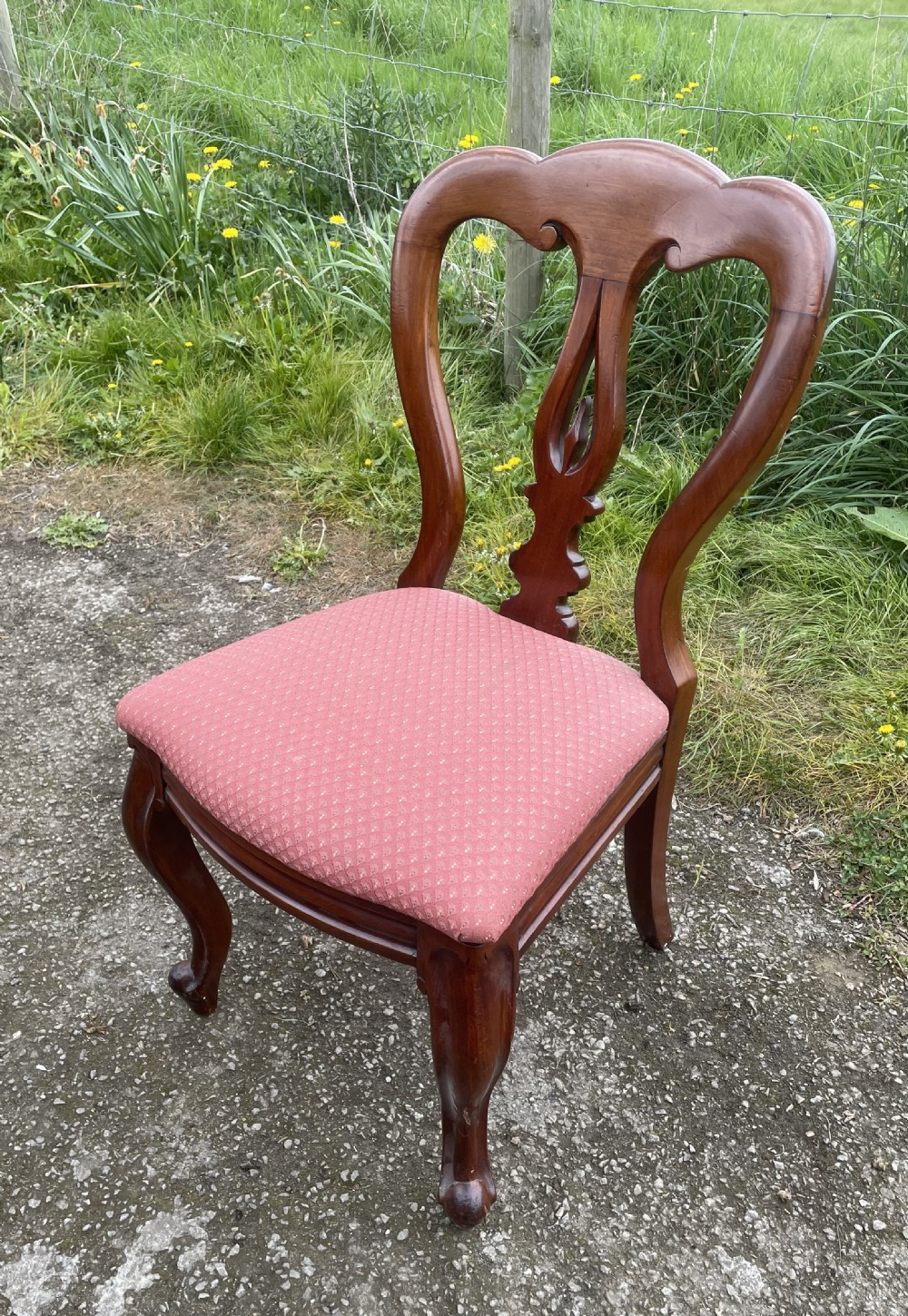 C19TH Set of 12 mahogany spear point balloon back dining chairs  View VII