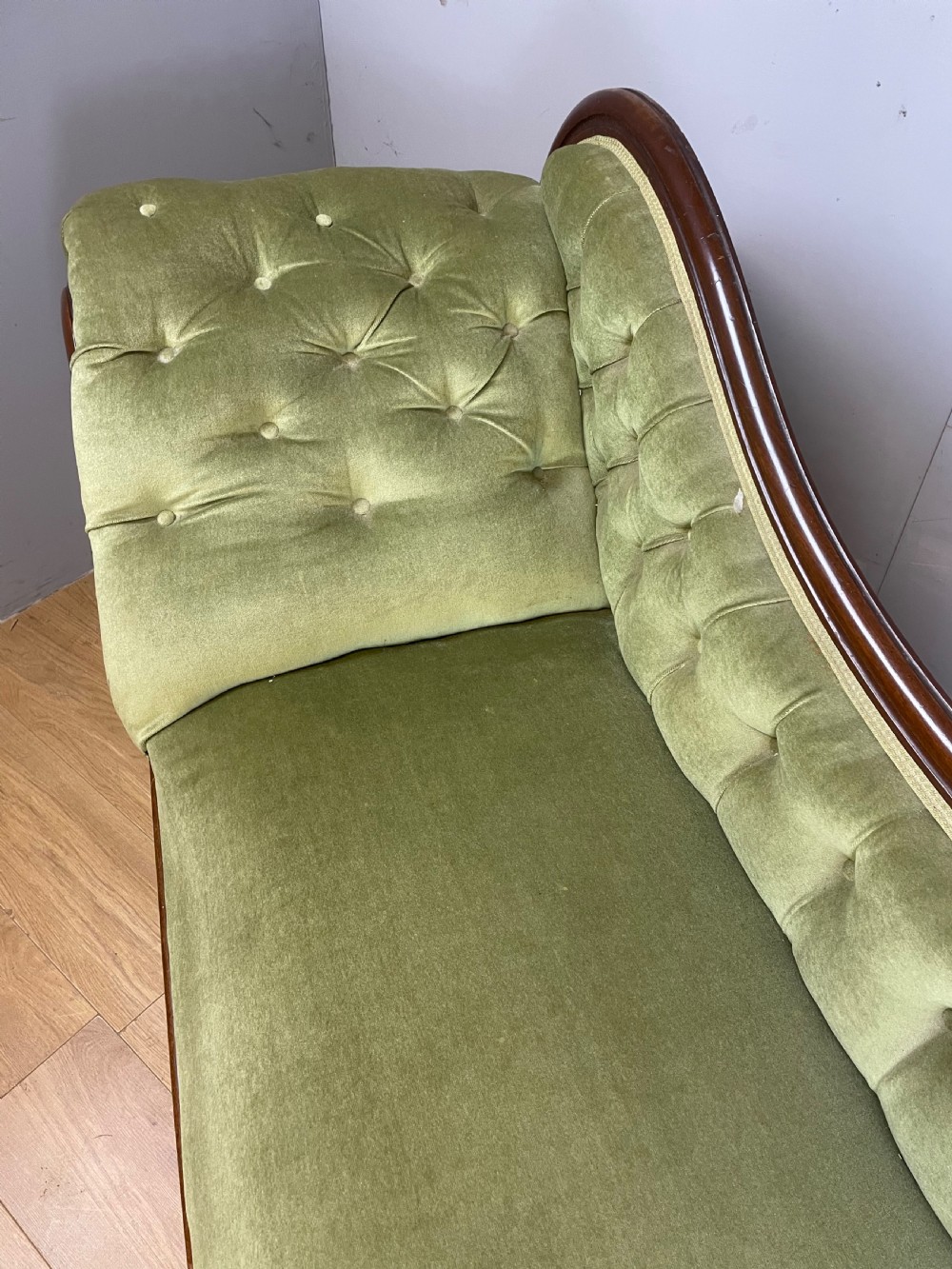 C19TH mahogany chaise longue  View VI