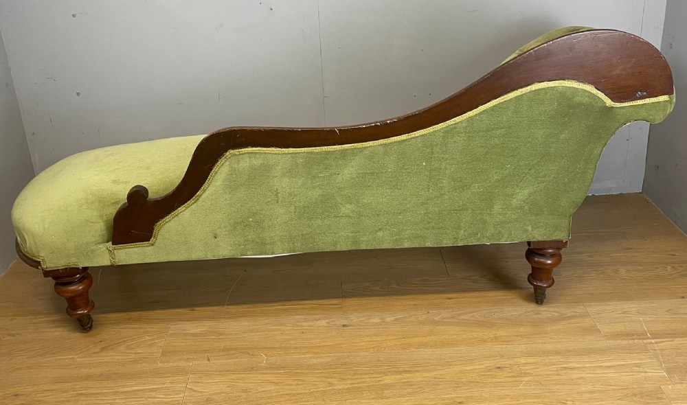 C19TH mahogany chaise longue  View VII