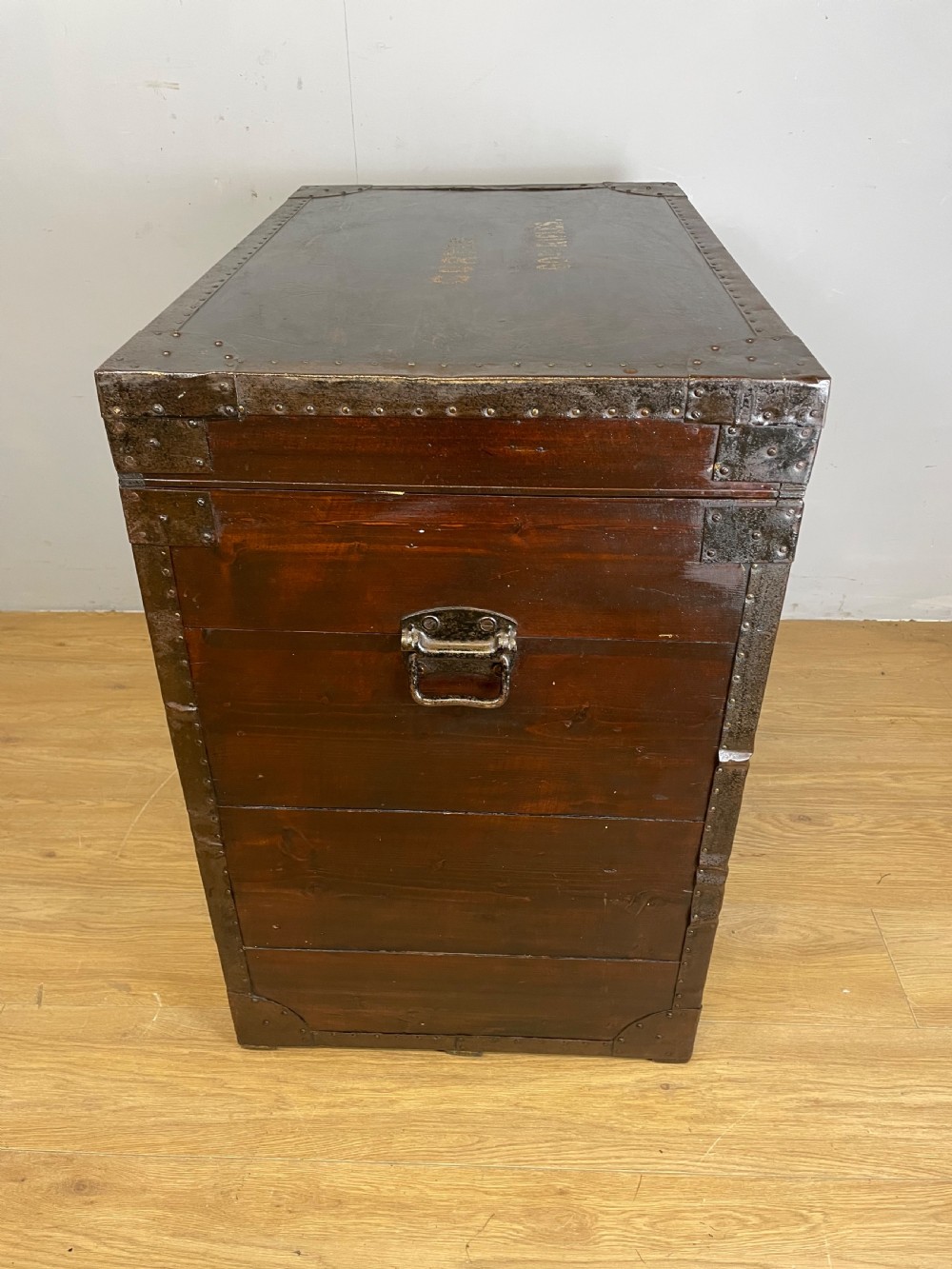 Large C19TH metal bound military trunk. London maker Curtis 60th rifles  View XI