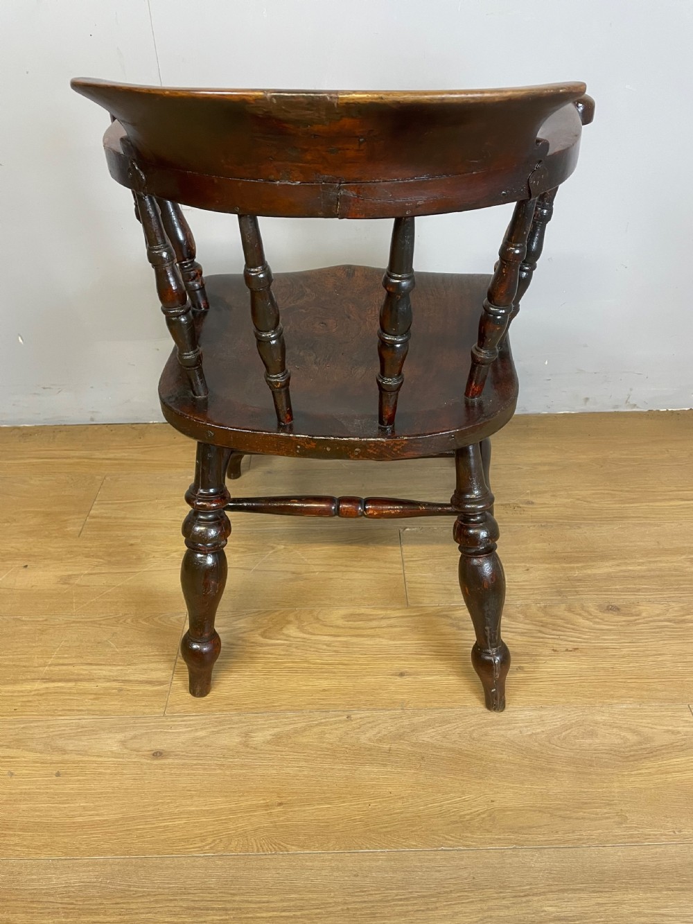 C19TH ash and elm smokers bow Windsor chair  View V
