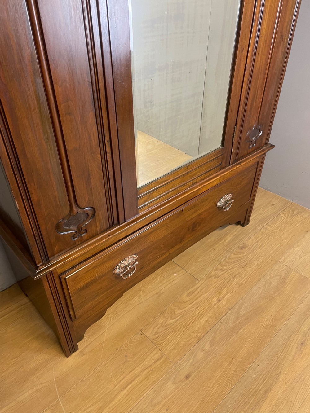 Arts and crafts walnut wardrobe Provenance Otterbeck Hall View V