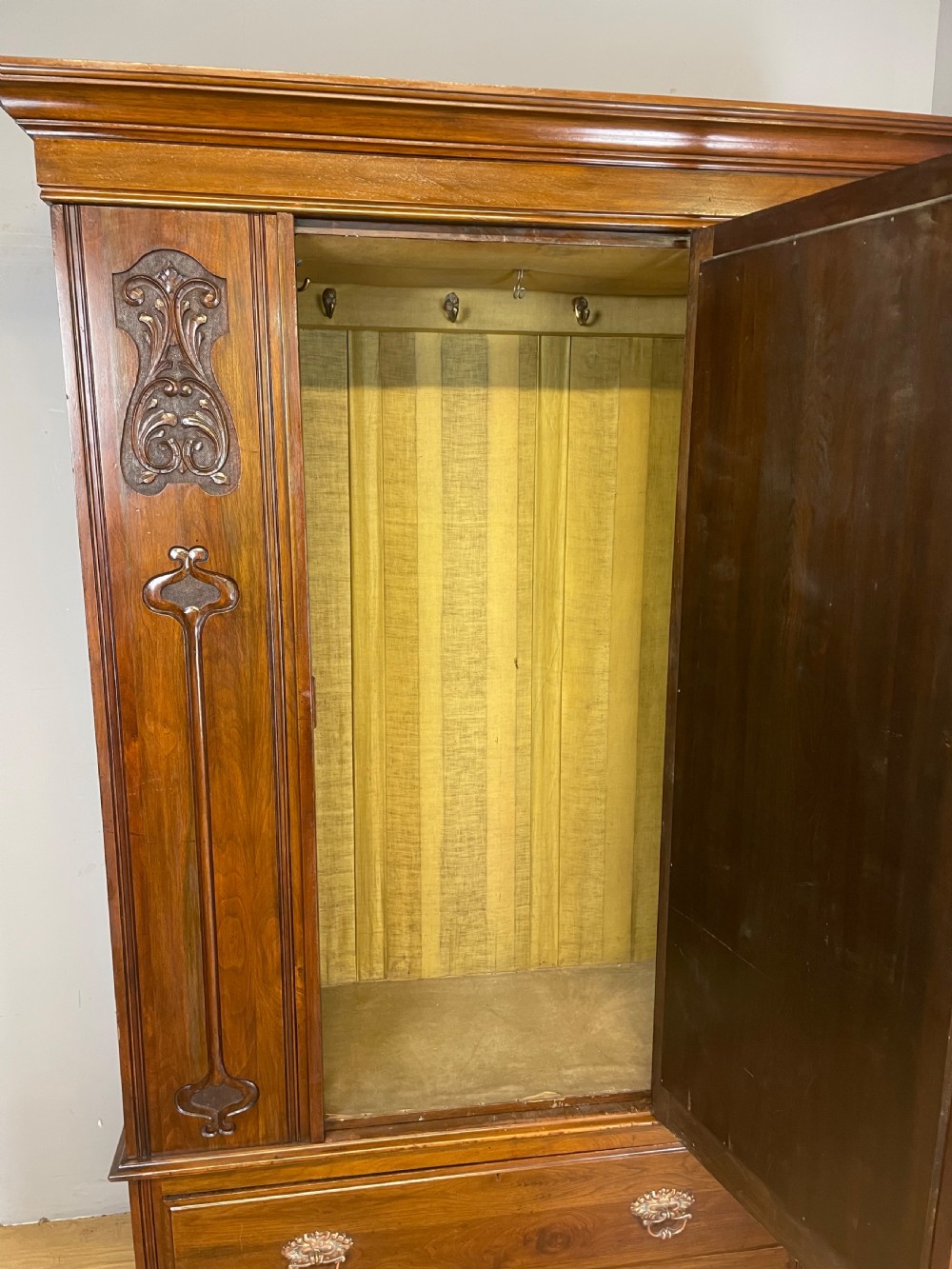 Arts and crafts walnut wardrobe Provenance Otterbeck Hall View IX