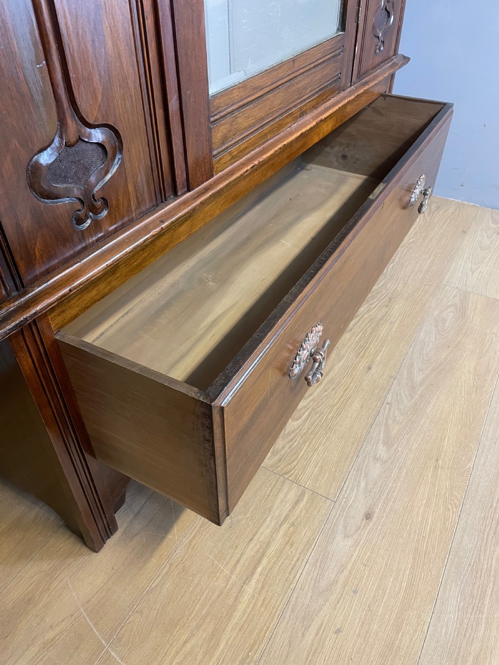 Arts and crafts walnut wardrobe Provenance Otterbeck Hall View X