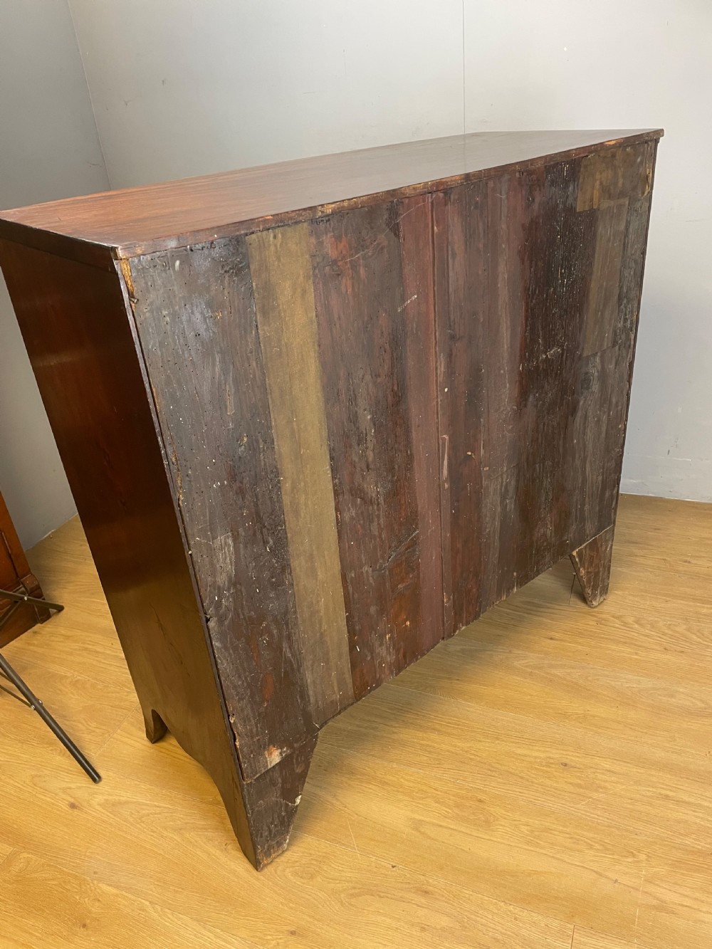 Georgian mahogany bow front  4 height chest of drawers  View X