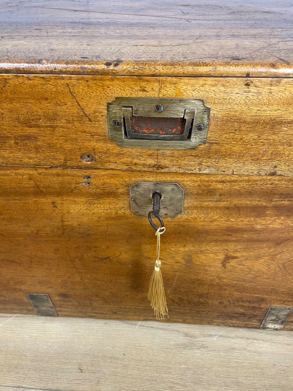 C19TH military camphor wood chest (brass mounts) View V
