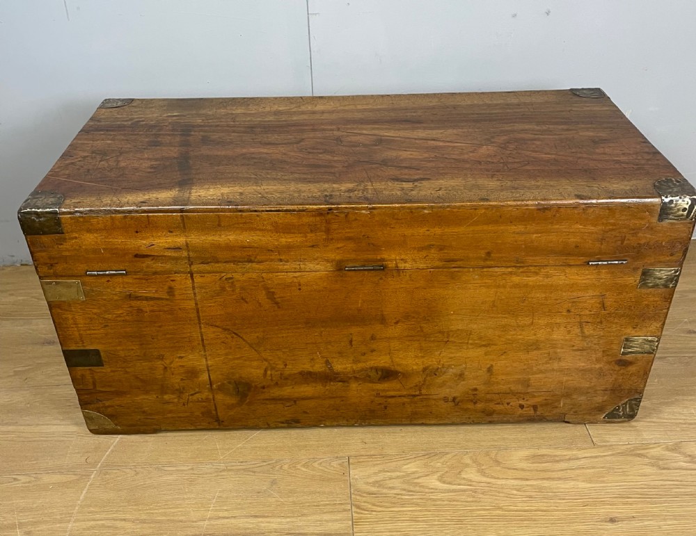C19TH military camphor wood chest (brass mounts) View XI