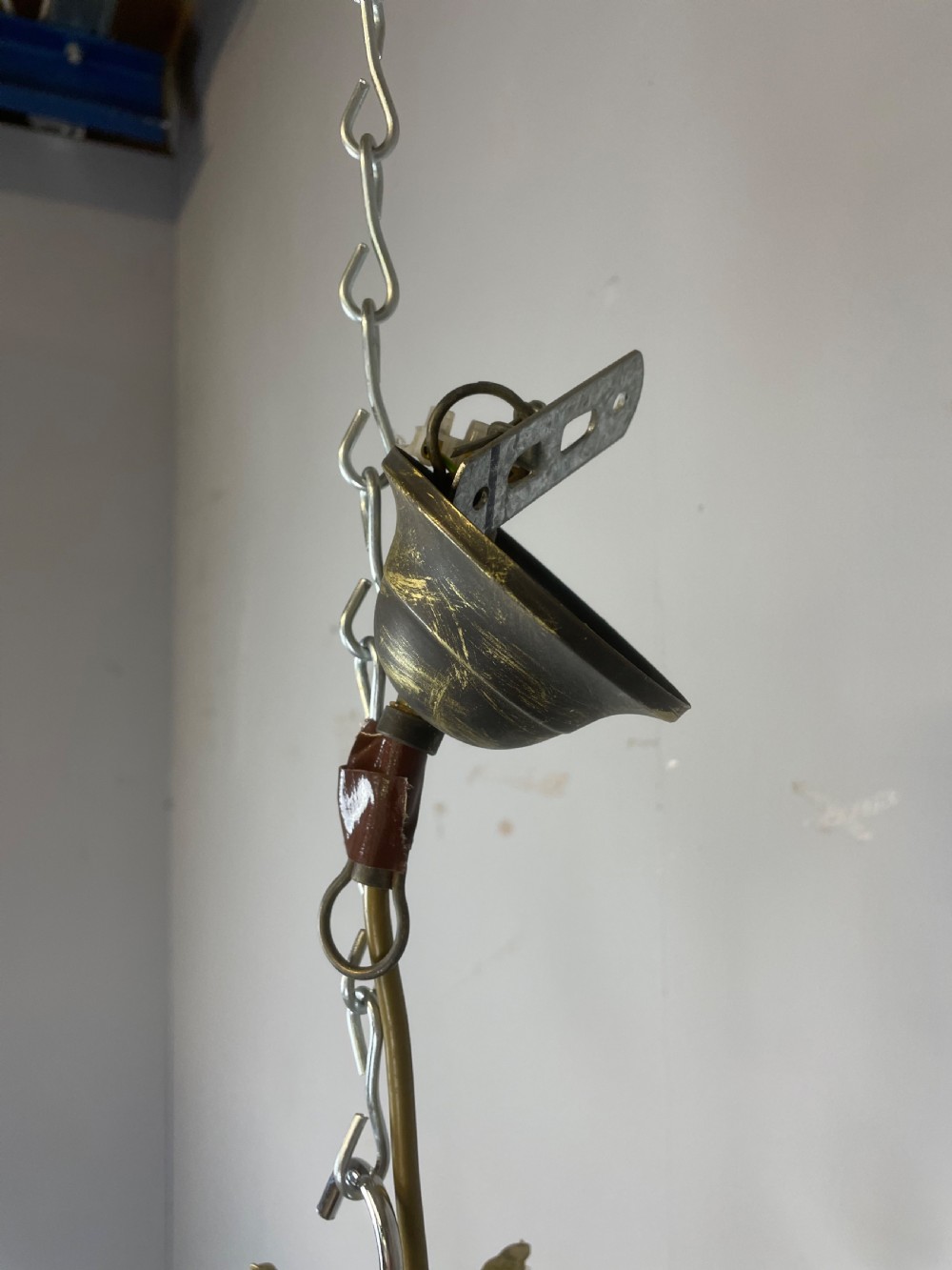 French 6 branch cut glass chandelier View XII