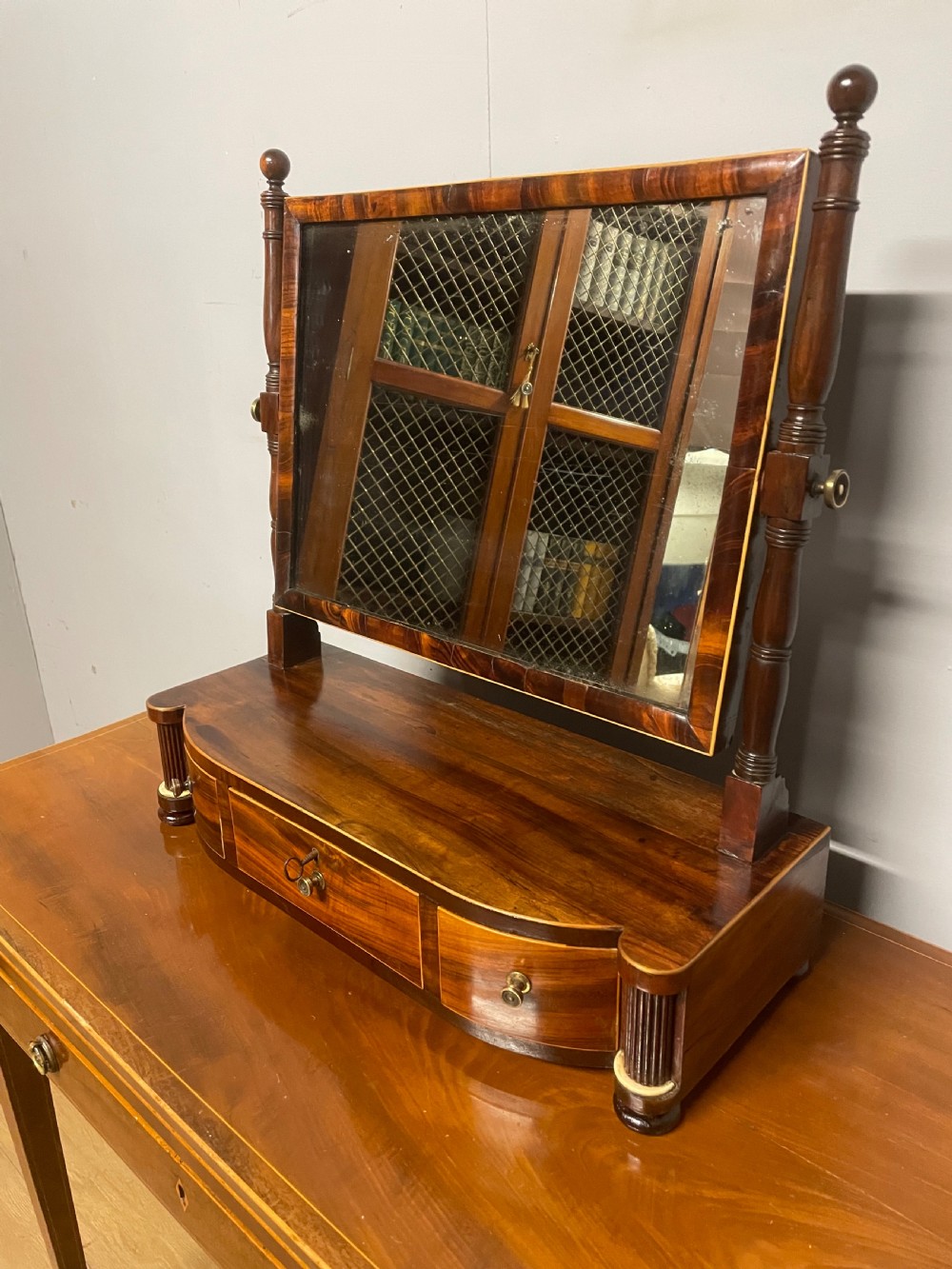 Georgian mahogany dressing mirror 