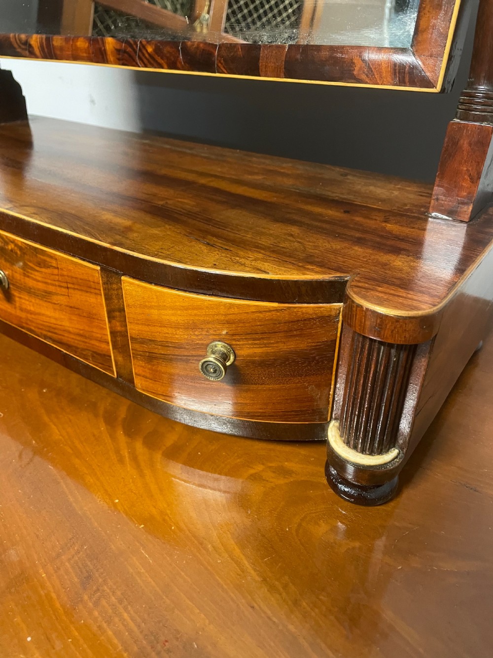 Georgian mahogany dressing mirror  View III