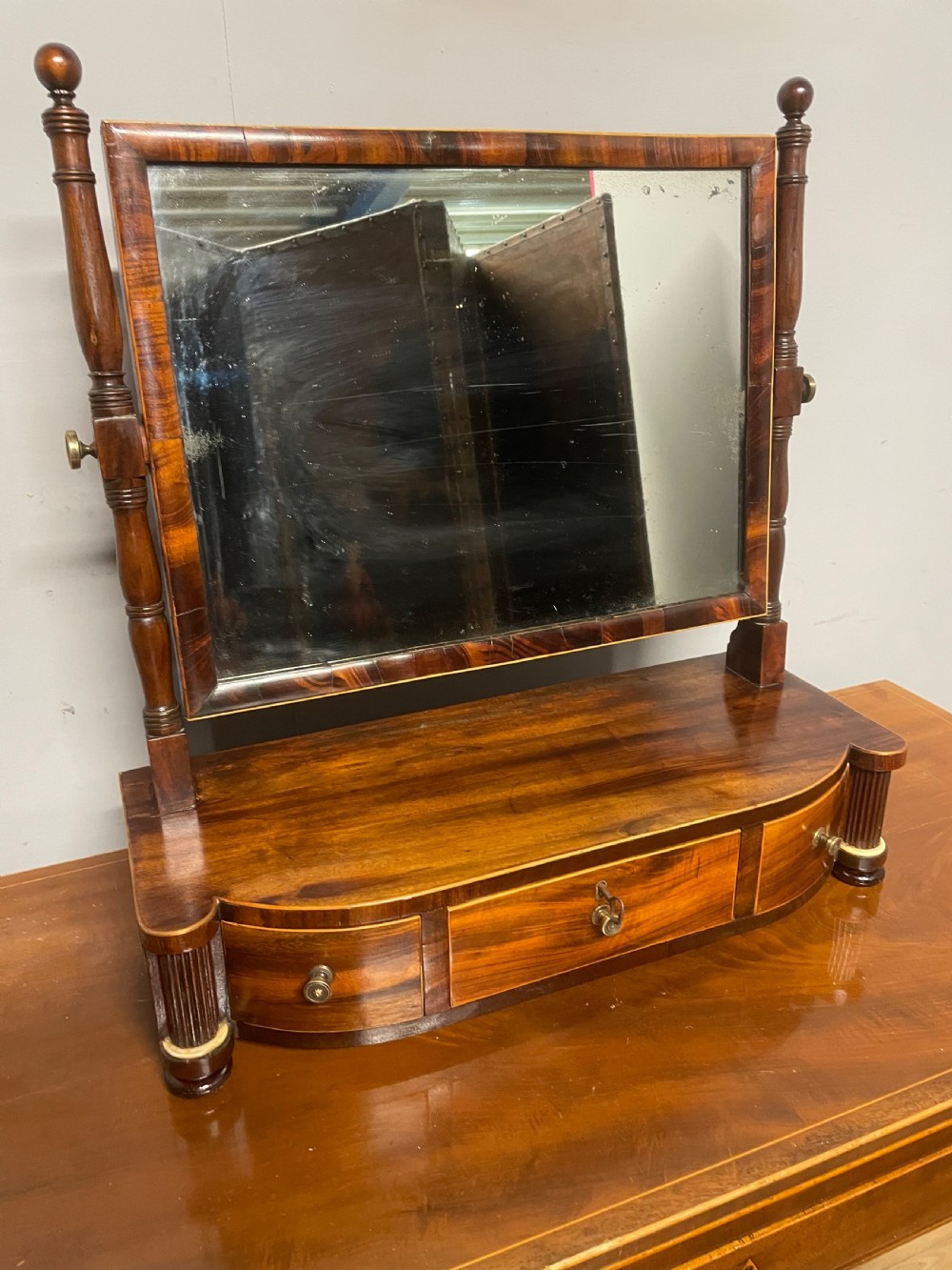 Georgian mahogany dressing mirror  View X