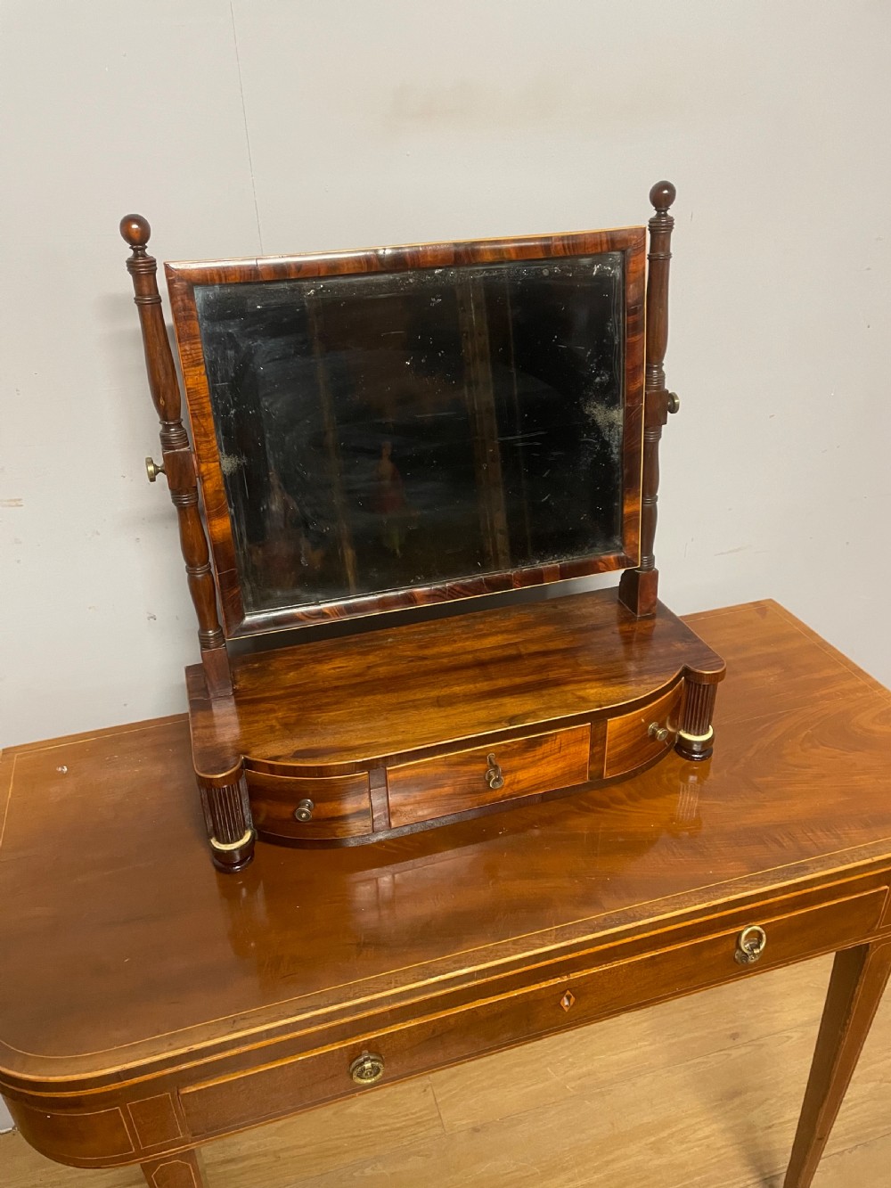 Georgian mahogany dressing mirror  View XI