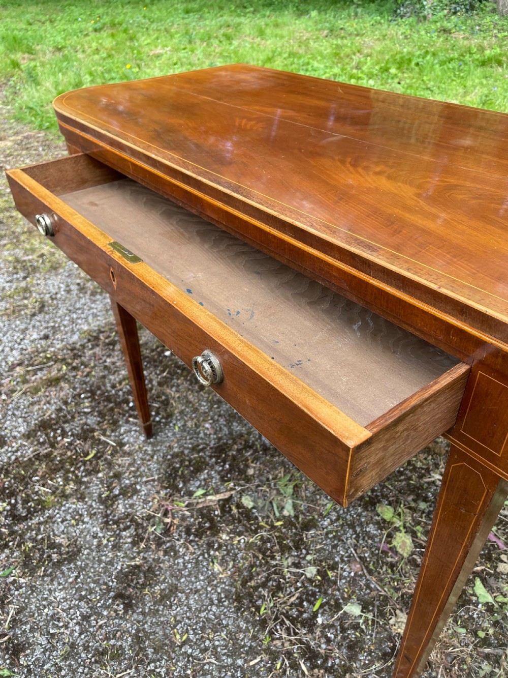 Georgian mahogany Sheraton style card table  View IV