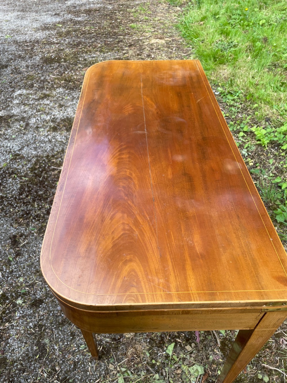 Georgian mahogany Sheraton style card table  View VI