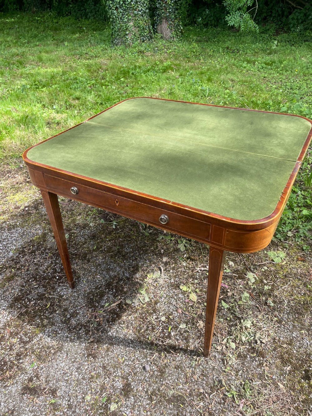 Georgian mahogany Sheraton style card table  View VII