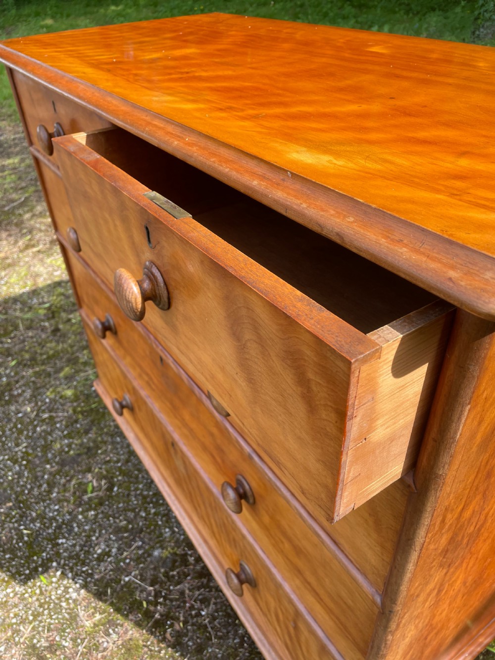 C19TH satin birch chest of drawers  View VIII