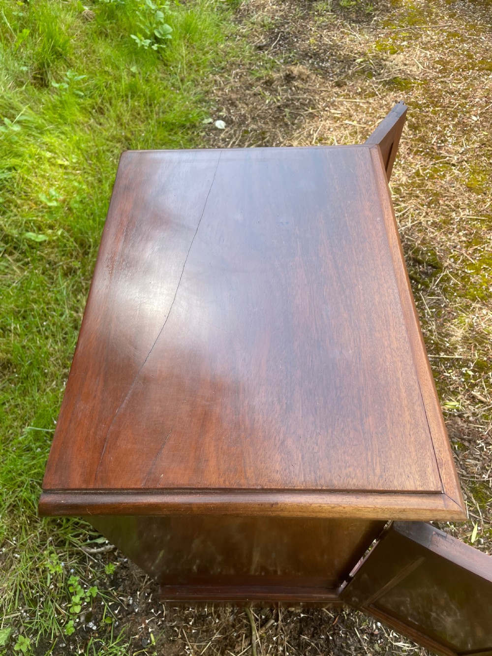 Edwardian solid mahogany collectors cabinet  View V