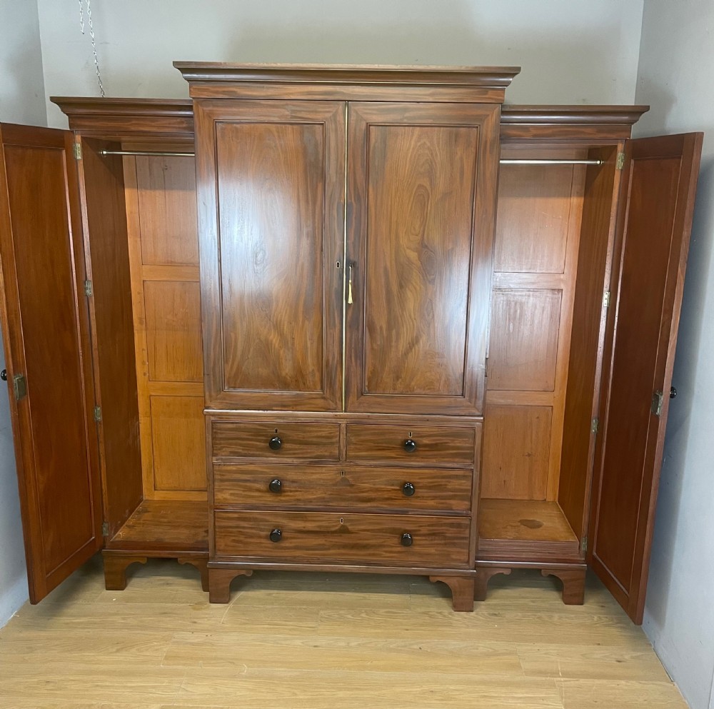 Georgian country house flame mahogany four door  wardrobe  View VI