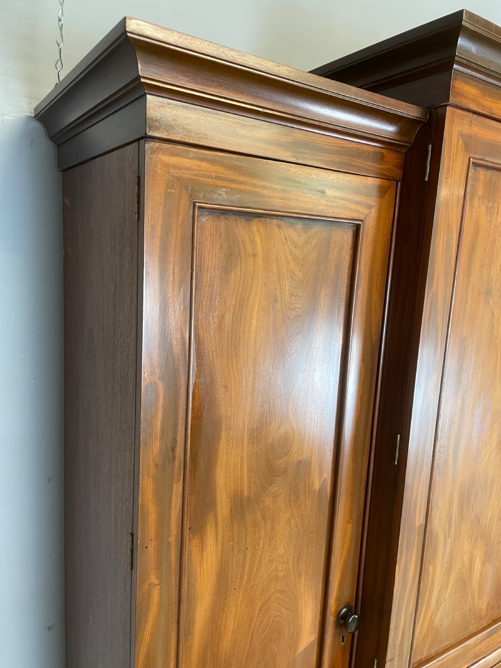 Georgian country house flame mahogany four door  wardrobe  View IX