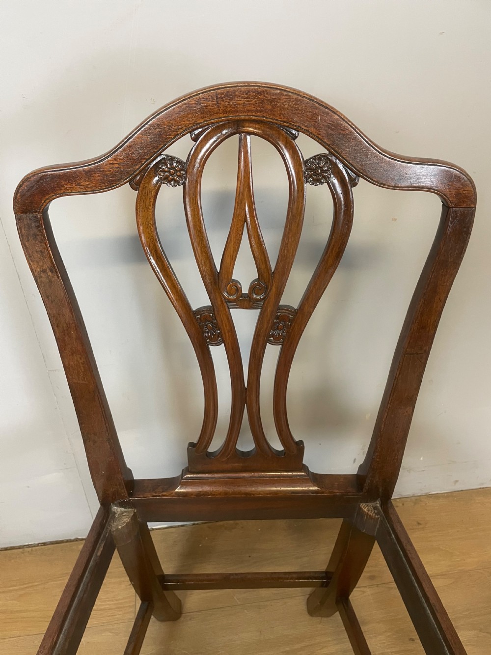 Set of 4 Georgian mahogany dining chairs circa 1780 View IX