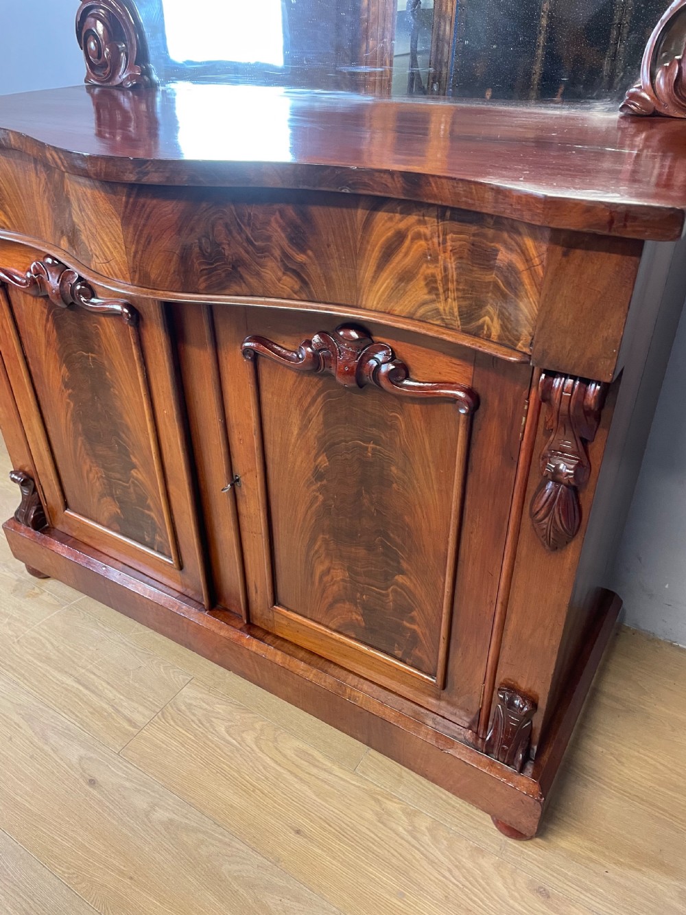 C19TH flame mahogany chiffonier  View VI