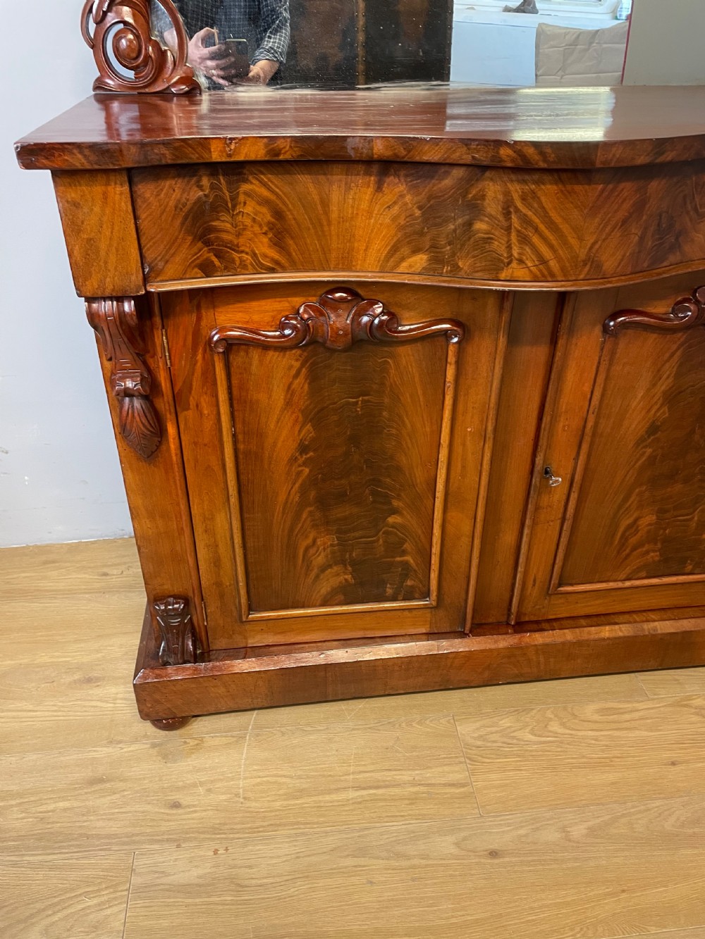 C19TH flame mahogany chiffonier  View VII