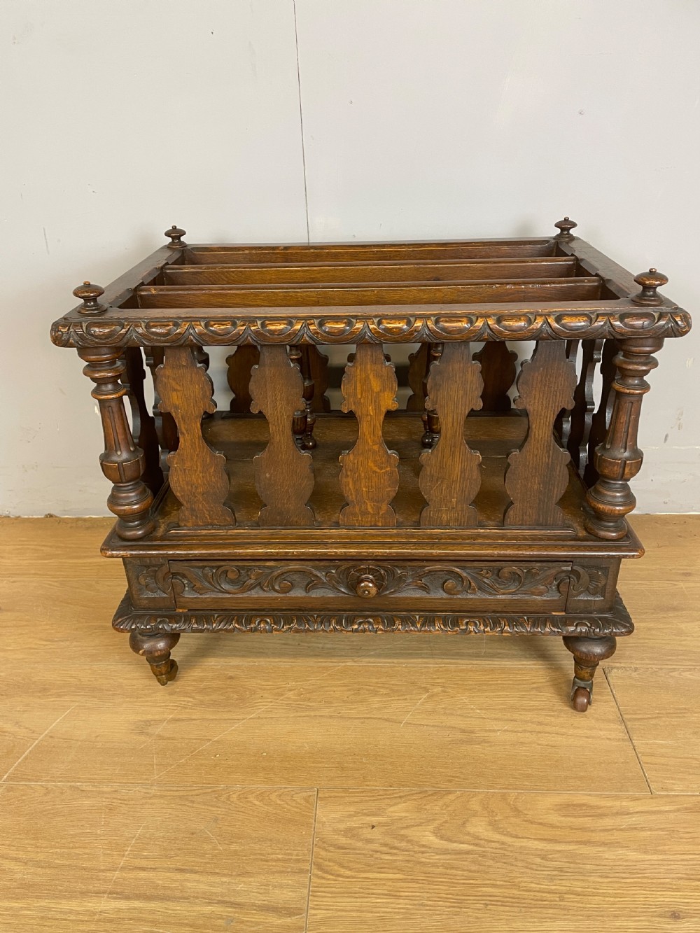 C19TH carved oak Canterbury  View III