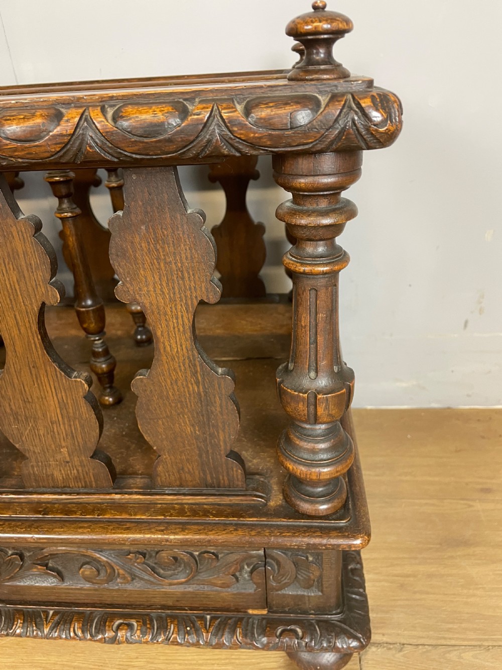 C19TH carved oak Canterbury  View IV