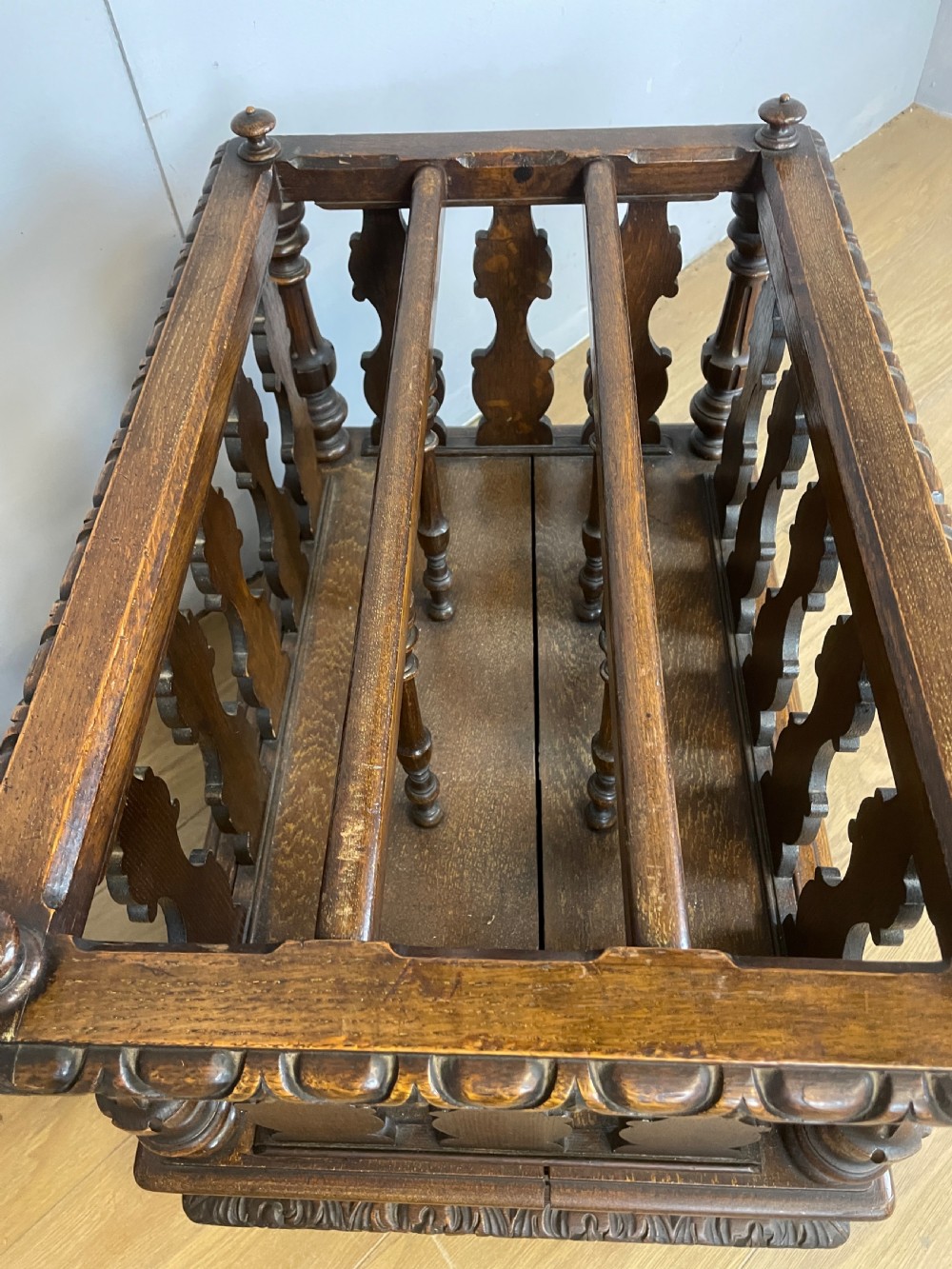 C19TH carved oak Canterbury  View VIII