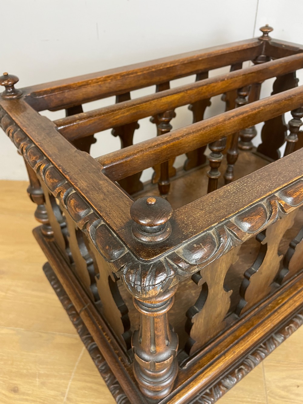C19TH carved oak Canterbury  View X