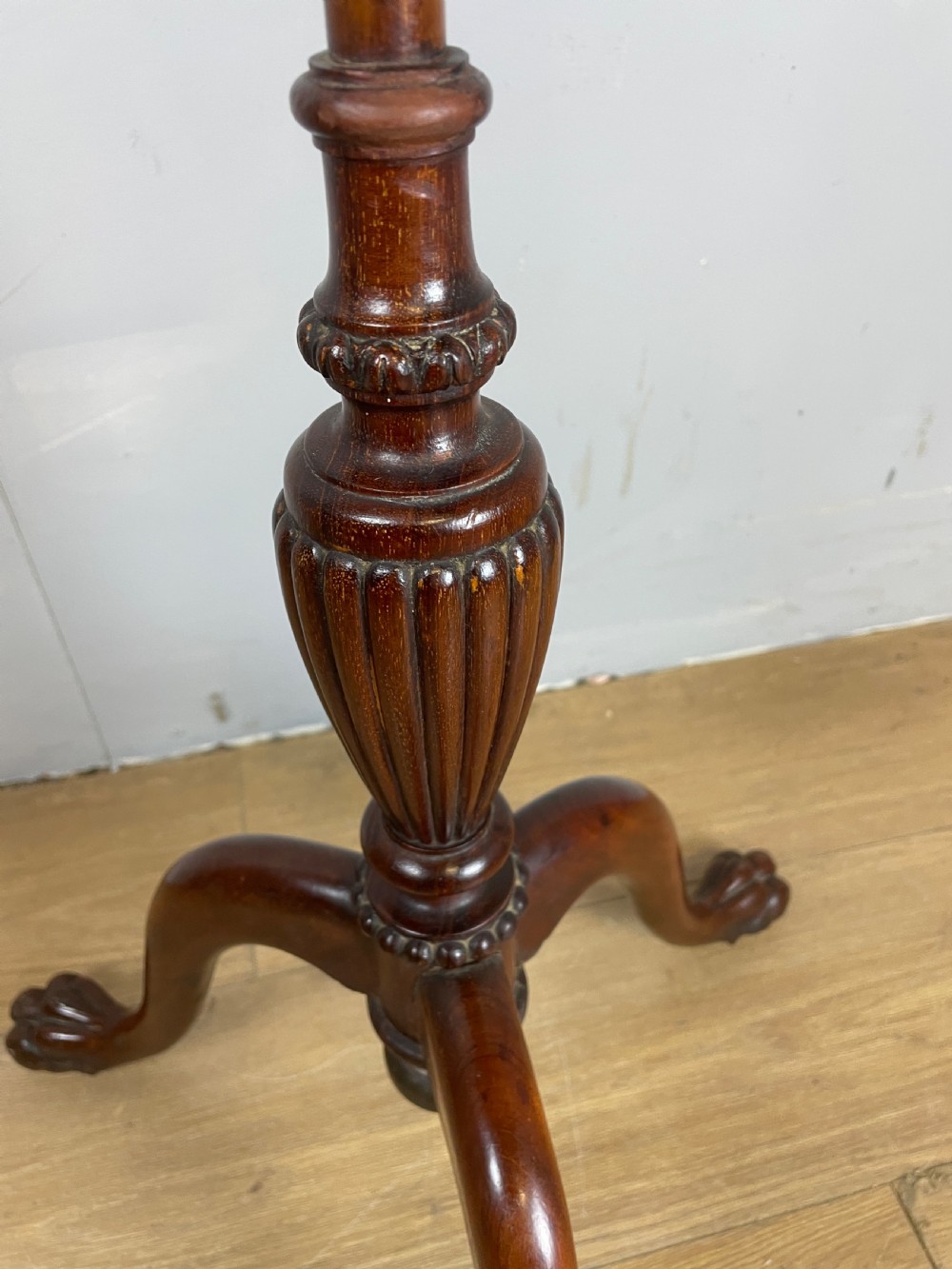 Late C19TH mahogany music stand on a tripod base  View VI