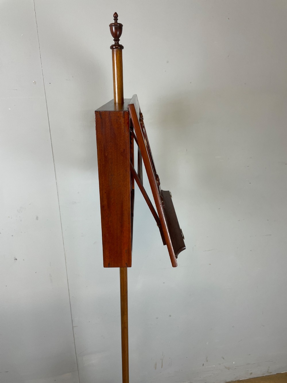 Late C19TH mahogany music stand on a tripod base  View VII
