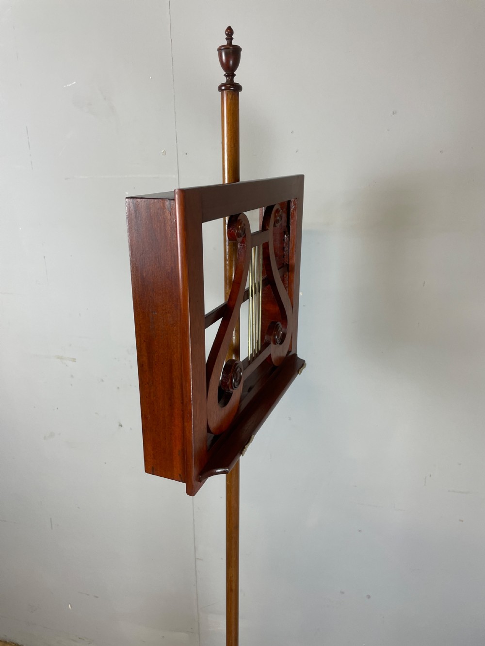 Late C19TH mahogany music stand on a tripod base  View VIII