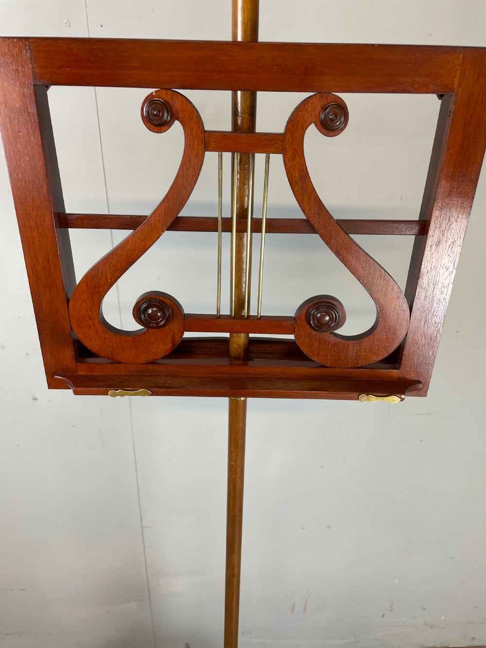 Late C19TH mahogany music stand on a tripod base  View IX