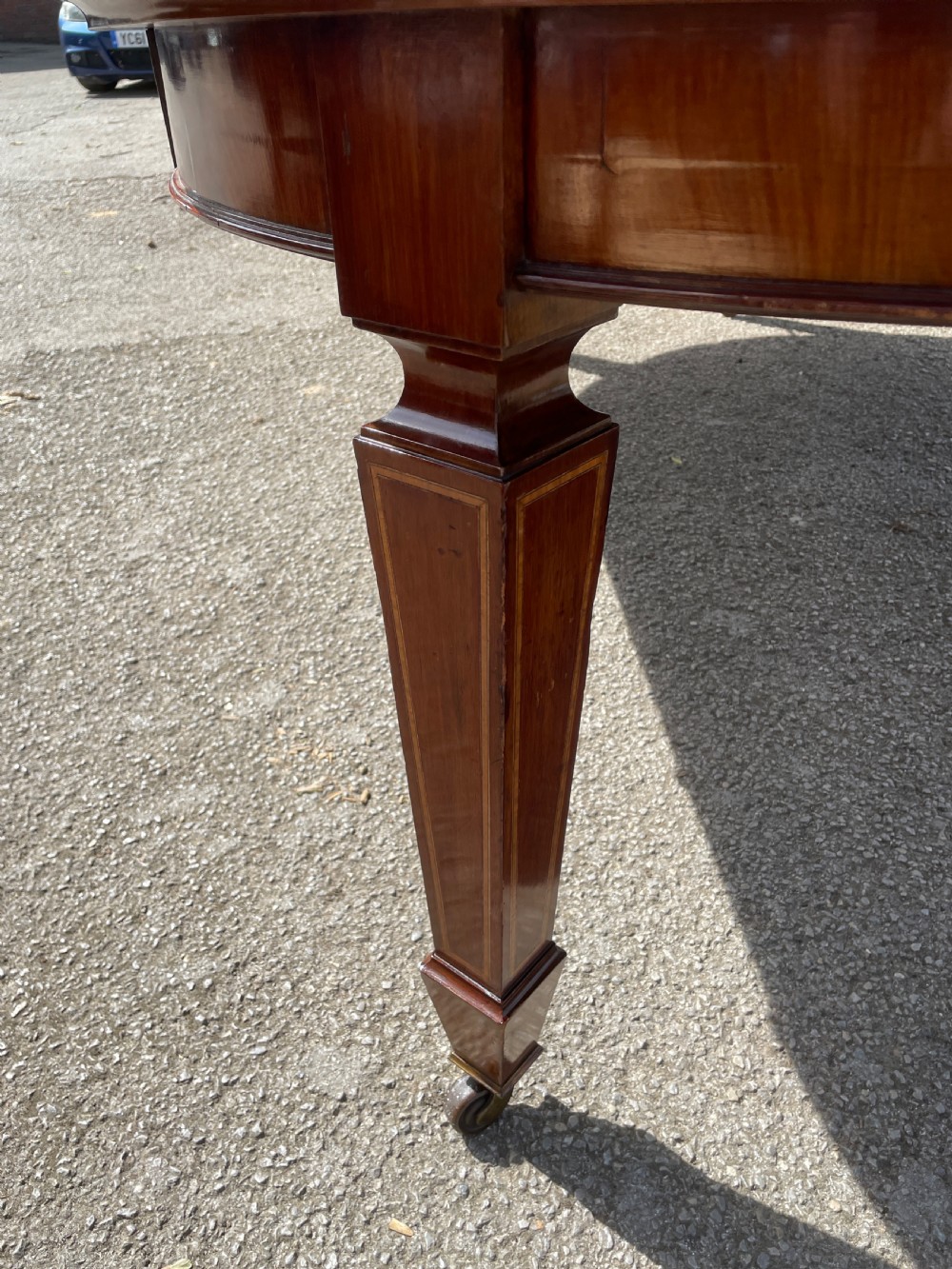 C19TH mahogany 8 seater wind out dining table by Robson Newcastle  View III