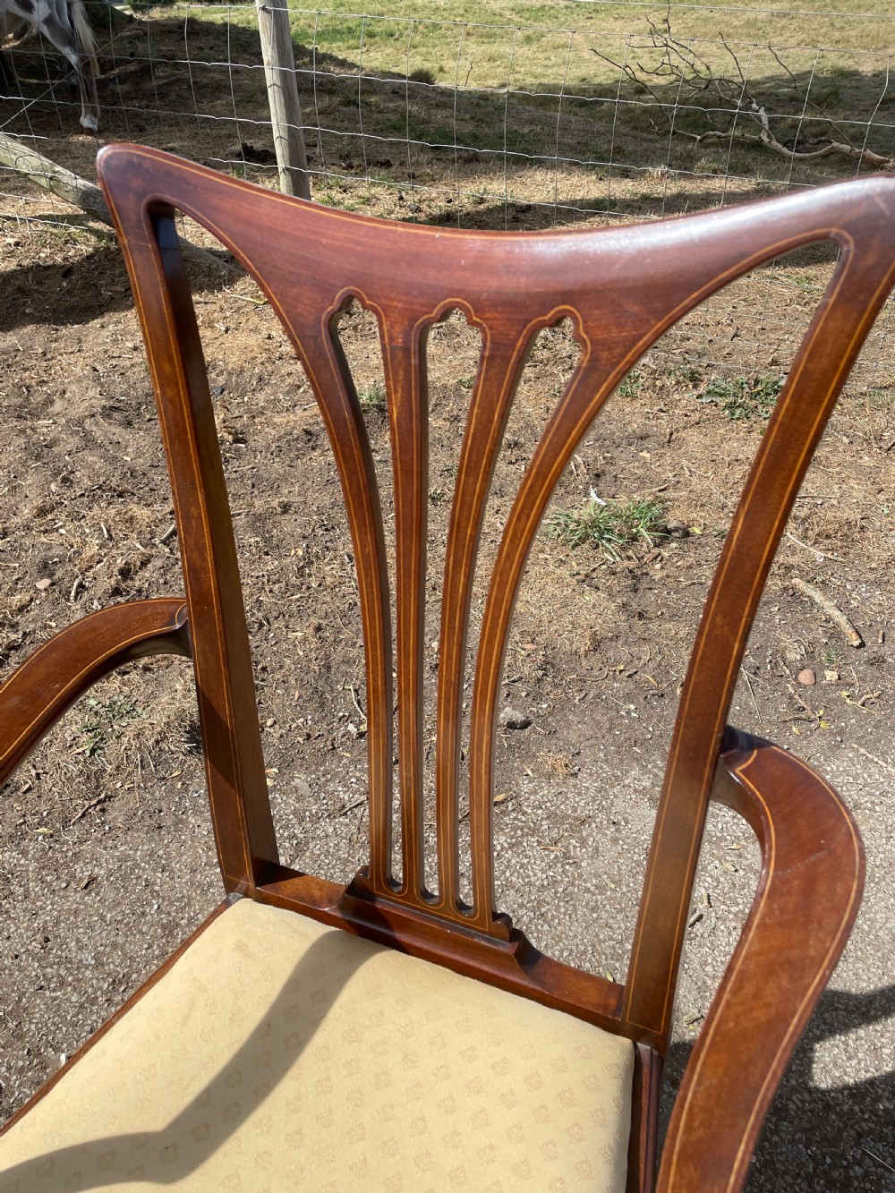 Late Victorian set of 8 mahogany dining chairs  View VI