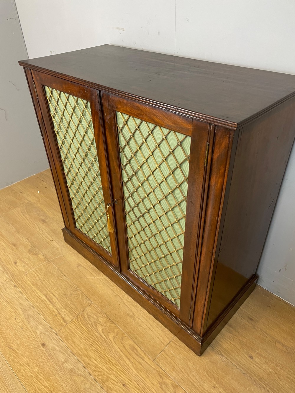 Late Regency mahogany two door side cabinet  View IV