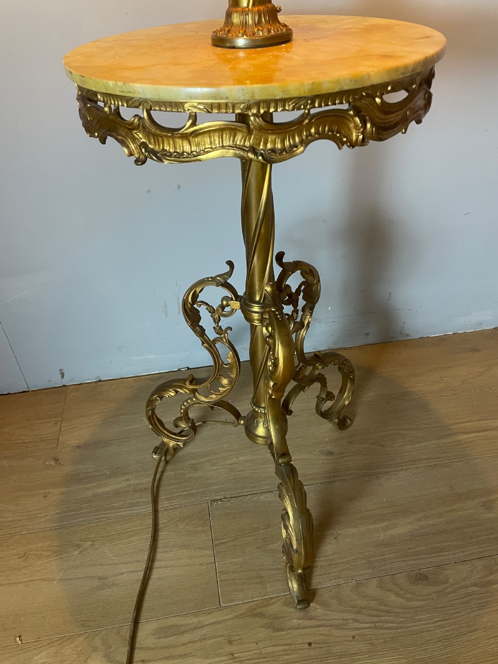 Brass and onyx Rococo standard lamp  View IV