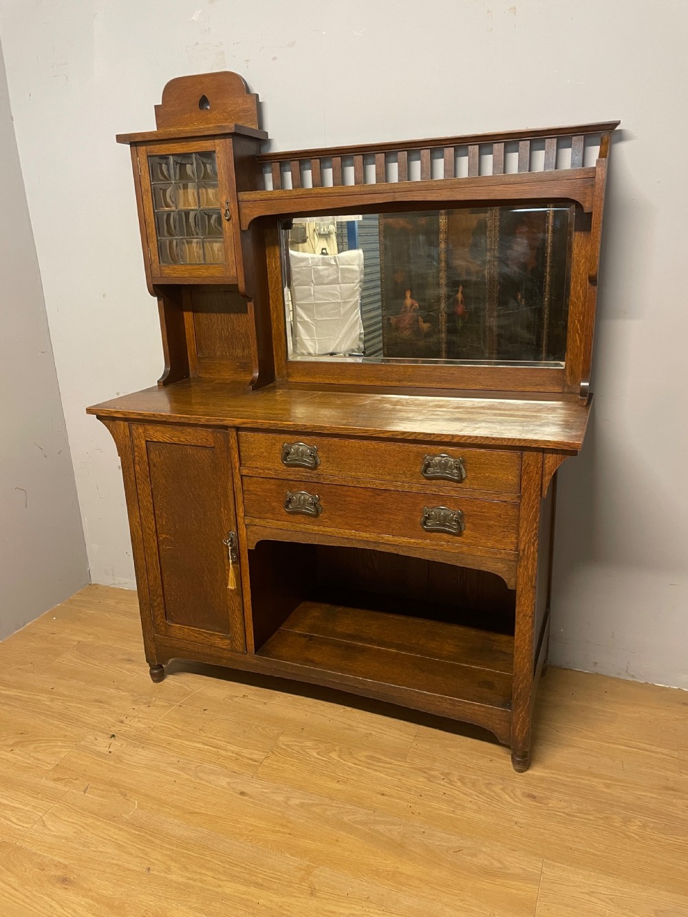 Oak Arts and crafts sideboard in the style of Liberty View XIV