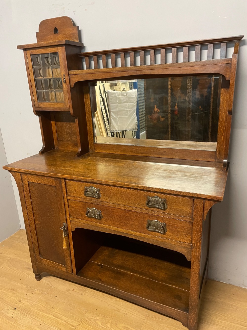Oak Arts and crafts sideboard in the style of Liberty View XV