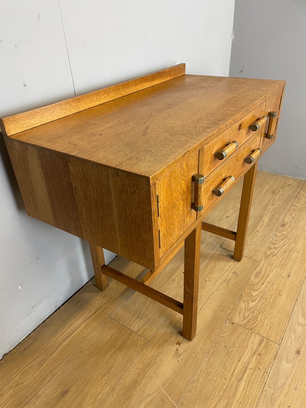 Art Deco solid golden oak side cabinet  View IV