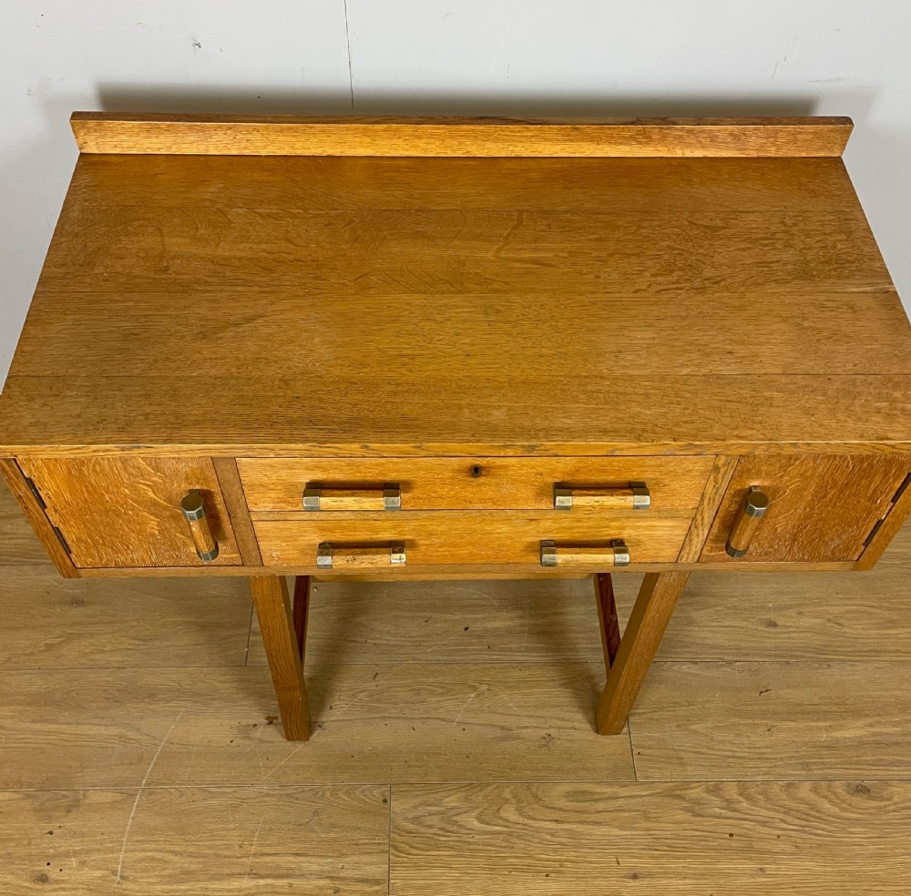 Art Deco solid golden oak side cabinet  View VII